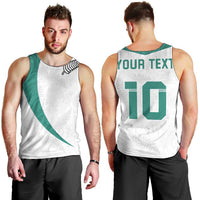 Custom New Zealand Football Men Tank Top Go All Silver Ferns - Towards World Cup 2026 LT03 - Polynesian Pride