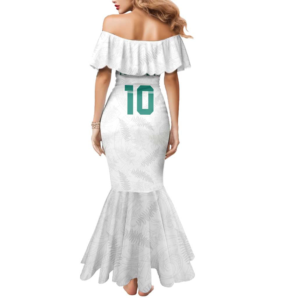 Custom New Zealand Football Mermaid Dress Go All Silver Ferns - Towards World Cup 2026 LT03 - Polynesian Pride