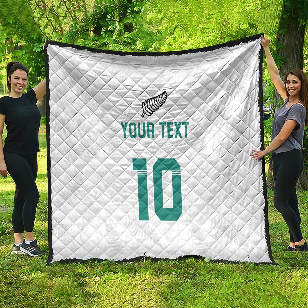 Custom New Zealand Football Quilt Go All Silver Ferns - Towards World Cup 2026 LT03 - Polynesian Pride