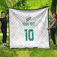 Custom New Zealand Football Quilt Go All Silver Ferns - Towards World Cup 2026 LT03 - Polynesian Pride