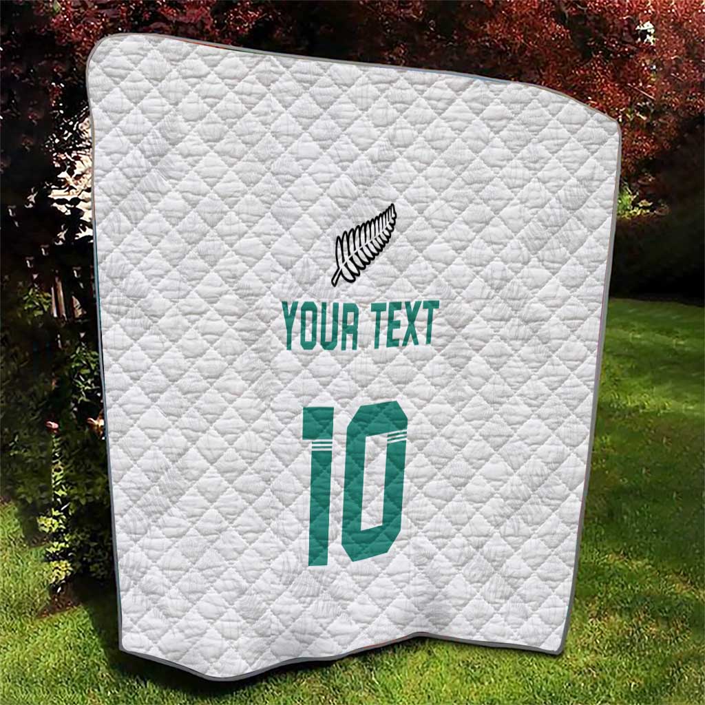 Custom New Zealand Football Quilt Go All Silver Ferns - Towards World Cup 2026 LT03 - Polynesian Pride