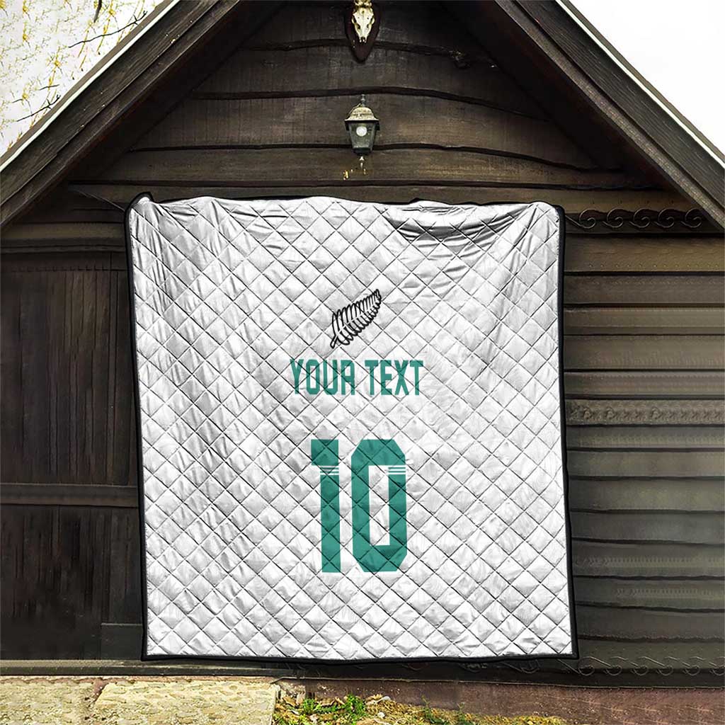 Custom New Zealand Football Quilt Go All Silver Ferns - Towards World Cup 2026 LT03 - Polynesian Pride