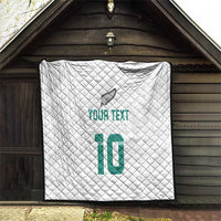 Custom New Zealand Football Quilt Go All Silver Ferns - Towards World Cup 2026 LT03 - Polynesian Pride