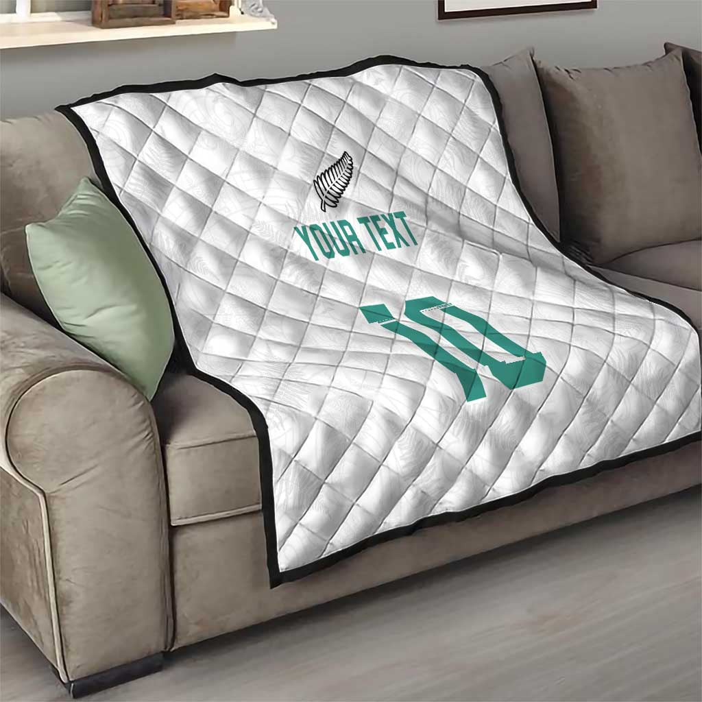 Custom New Zealand Football Quilt Go All Silver Ferns - Towards World Cup 2026 LT03 - Polynesian Pride