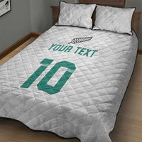 Custom New Zealand Football Quilt Bed Set Go All Silver Ferns - Towards World Cup 2026 LT03 - Polynesian Pride