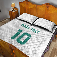 Custom New Zealand Football Quilt Bed Set Go All Silver Ferns - Towards World Cup 2026 LT03 - Polynesian Pride