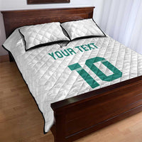 Custom New Zealand Football Quilt Bed Set Go All Silver Ferns - Towards World Cup 2026 LT03 - Polynesian Pride