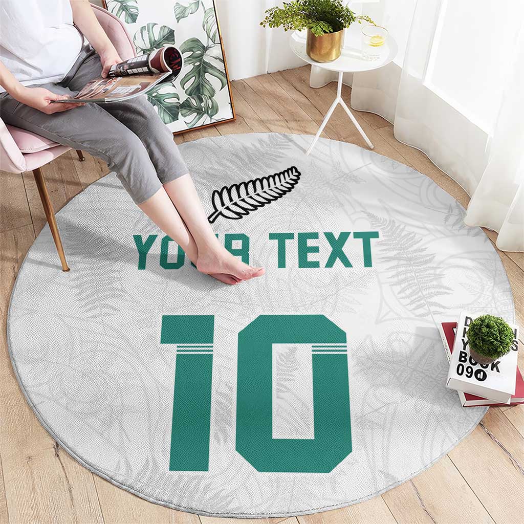 Custom New Zealand Football Round Carpet Go All Silver Ferns - Towards World Cup 2026 LT03 - Polynesian Pride