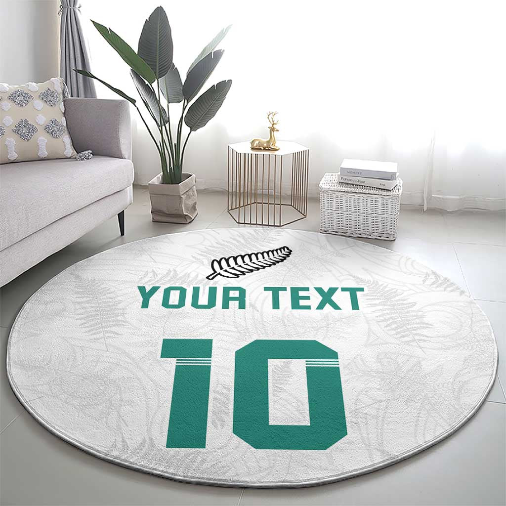 Custom New Zealand Football Round Carpet Go All Silver Ferns - Towards World Cup 2026 LT03 - Polynesian Pride