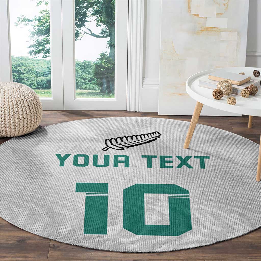 Custom New Zealand Football Round Carpet Go All Silver Ferns - Towards World Cup 2026 LT03 - Polynesian Pride