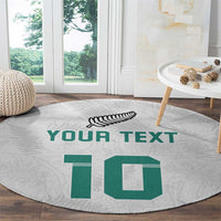 Custom New Zealand Football Round Carpet Go All Silver Ferns - Towards World Cup 2026 LT03 - Polynesian Pride