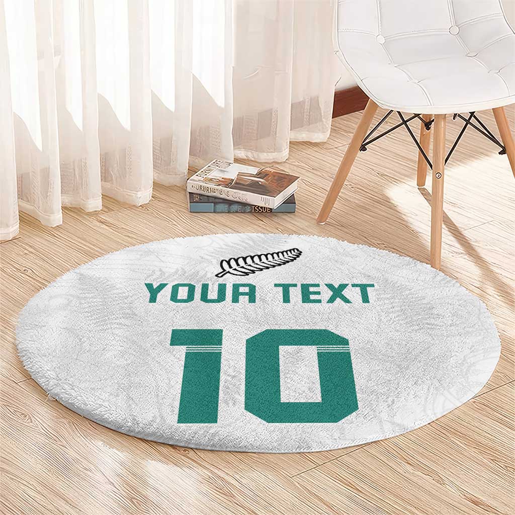 Custom New Zealand Football Round Carpet Go All Silver Ferns - Towards World Cup 2026 LT03 - Polynesian Pride