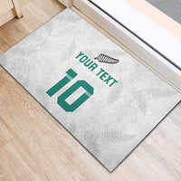 Custom New Zealand Football Rubber Doormat Go All Silver Ferns - Towards World Cup 2026 LT03 - Polynesian Pride