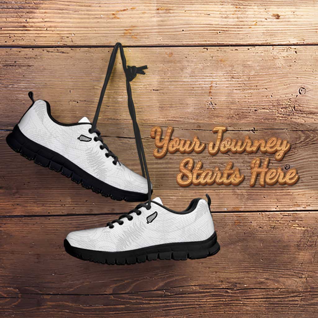 Custom New Zealand Football-Towards World Cup 2026 Sneakers Go All Silver Ferns LT03 - Polynesian Pride