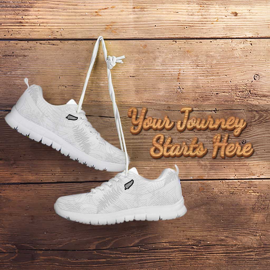 Custom New Zealand Football-Towards World Cup 2026 Sneakers Go All Silver Ferns LT03 - Polynesian Pride