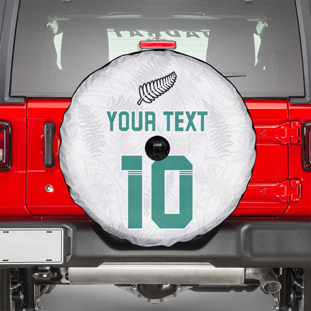 Custom New Zealand Football Spare Tire Cover Go All Silver Ferns - Towards World Cup 2026 LT03 - Polynesian Pride