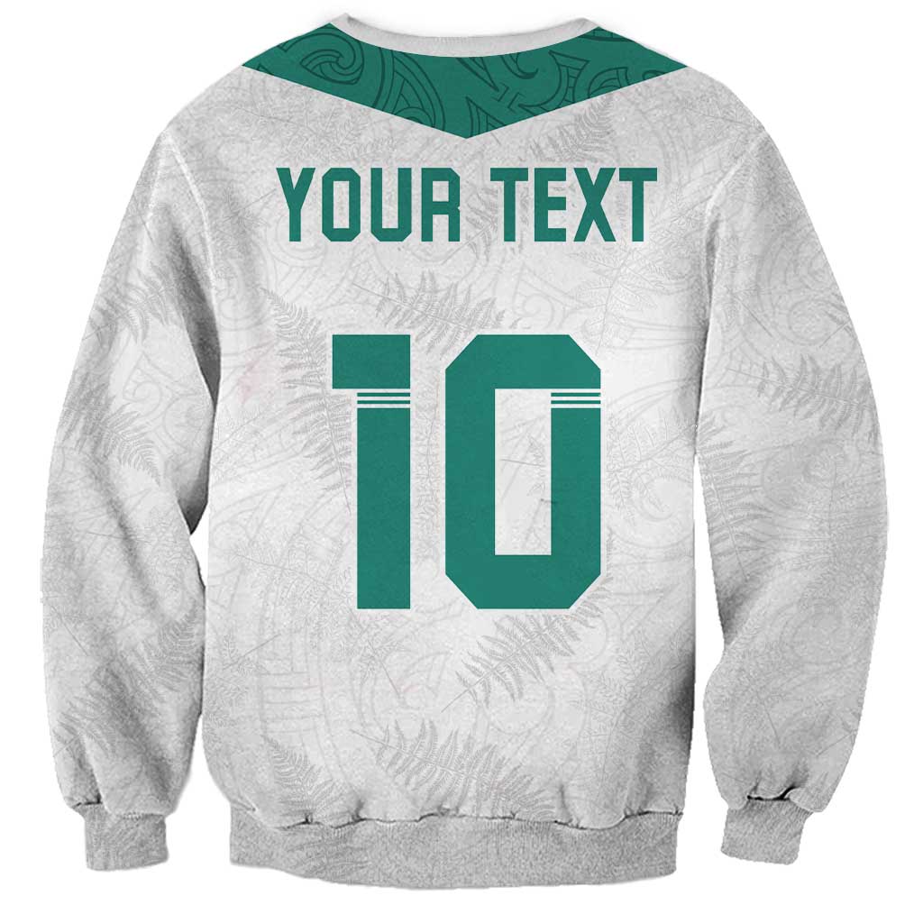 Custom New Zealand Football Sweatshirt Go All Silver Ferns - Towards World Cup 2026 LT03 - Polynesian Pride