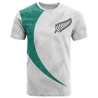 Custom New Zealand Football T Shirt Go All Silver Ferns - Towards World Cup 2026 LT03 White - Polynesian Pride