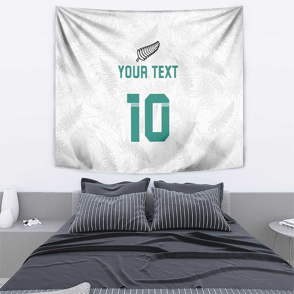 Custom New Zealand Football Tapestry Go All Silver Ferns - Towards World Cup 2026 LT03 - Polynesian Pride
