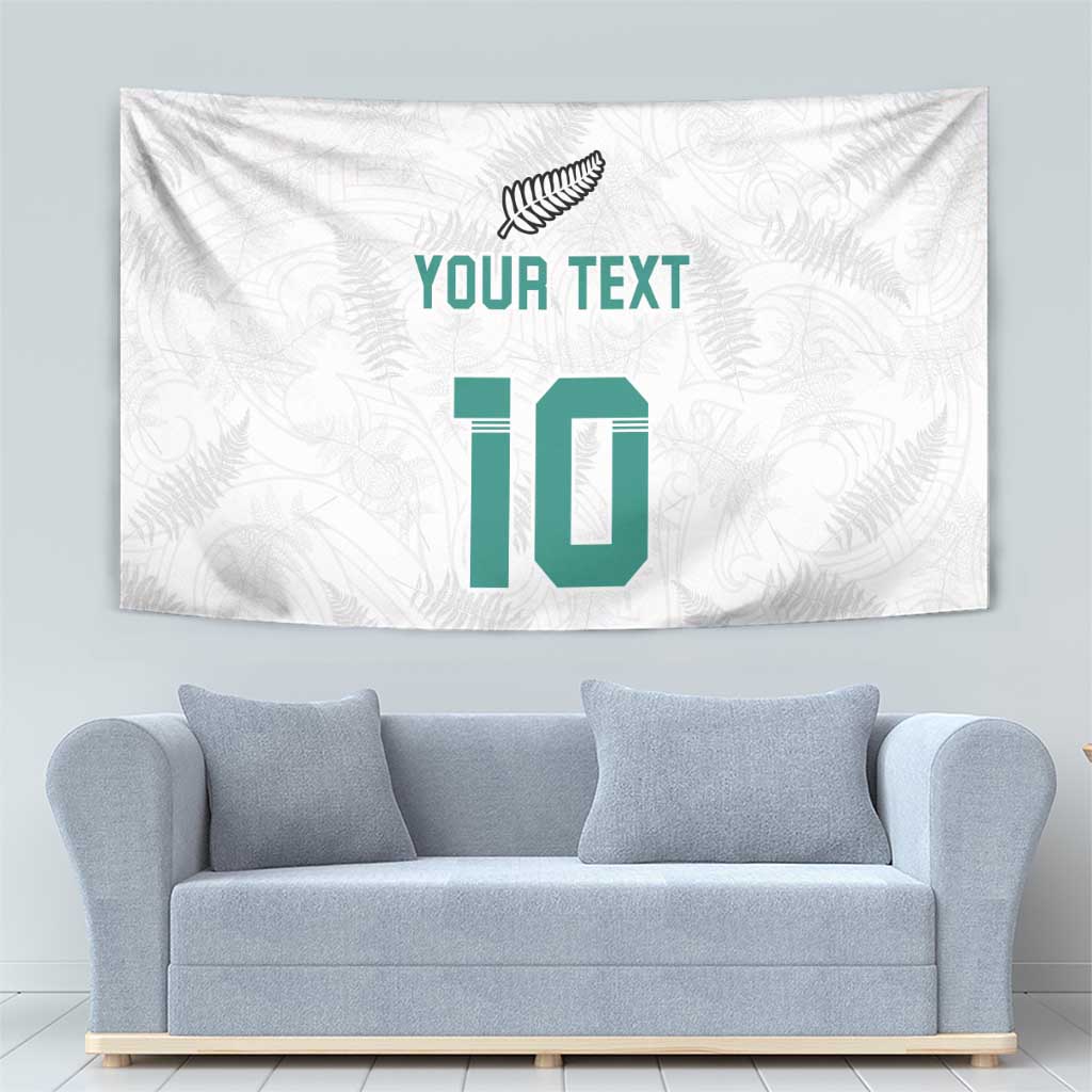 Custom New Zealand Football Tapestry Go All Silver Ferns - Towards World Cup 2026 LT03 - Polynesian Pride