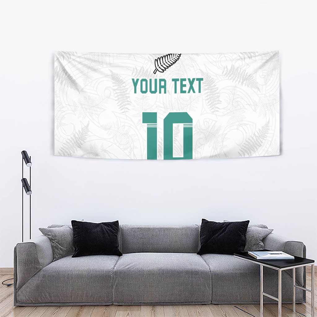 Custom New Zealand Football Tapestry Go All Silver Ferns - Towards World Cup 2026 LT03 - Polynesian Pride