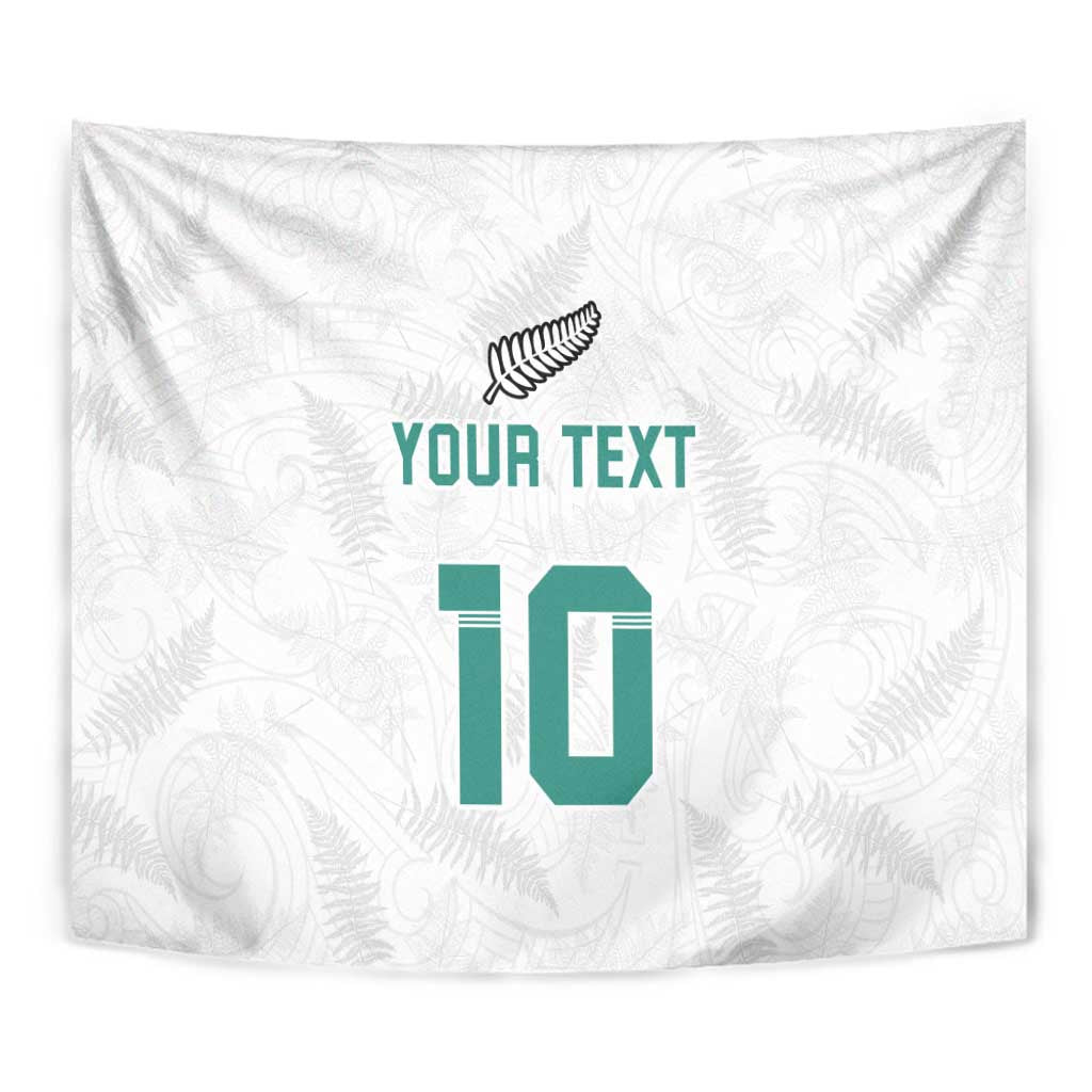 Custom New Zealand Football Tapestry Go All Silver Ferns - Towards World Cup 2026 LT03 - Polynesian Pride