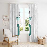 Custom New Zealand Football Window Curtain Go All Silver Ferns - Towards World Cup 2026 LT03 - Polynesian Pride