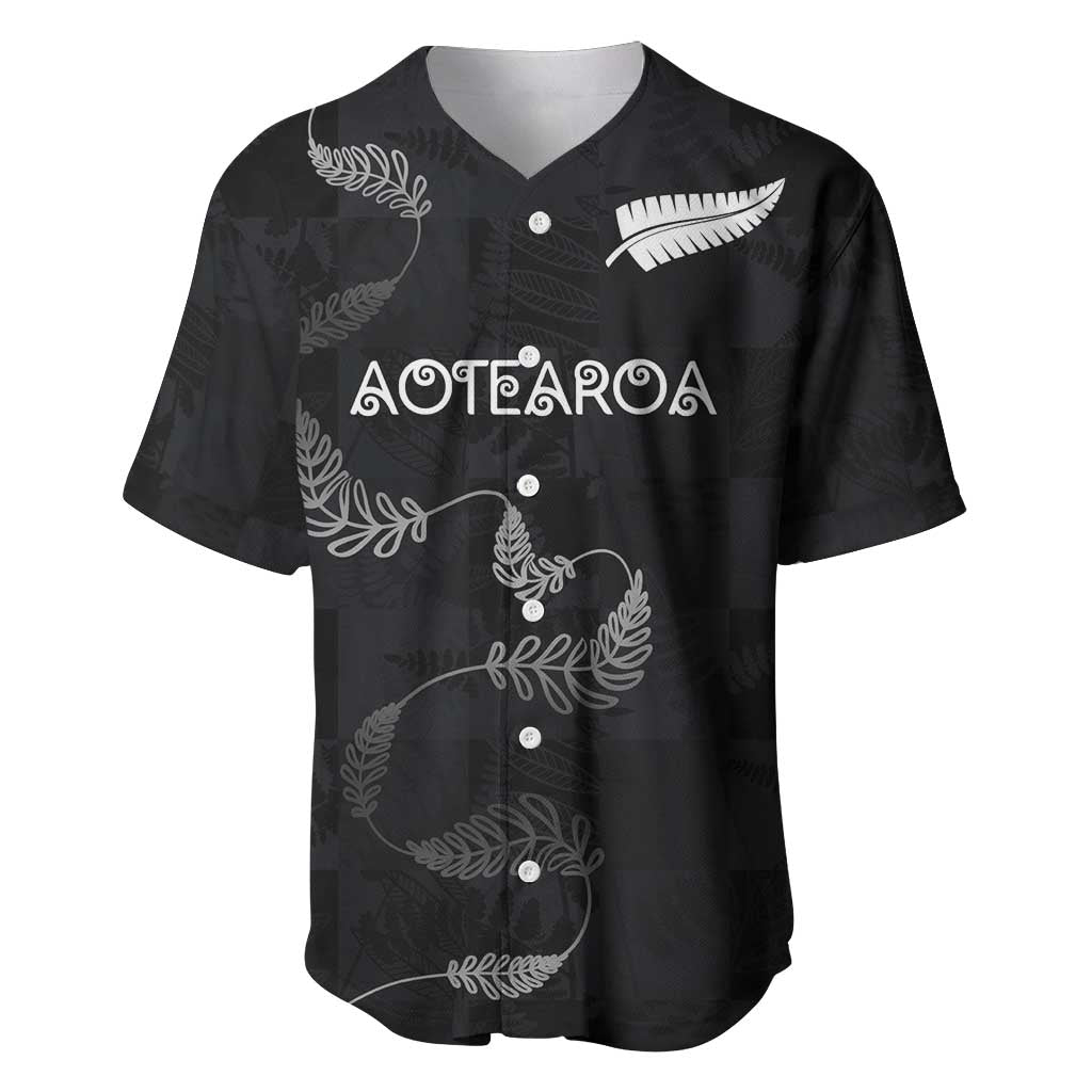 Custom New Zealand Rugby Baseball Jersey All Silver Ferns Blacks LT03 Black - Polynesian Pride