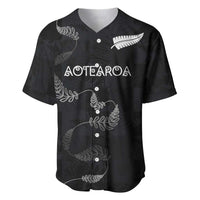 Custom New Zealand Rugby Baseball Jersey All Silver Ferns Blacks LT03 Black - Polynesian Pride