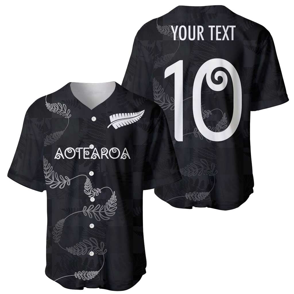 Custom New Zealand Rugby Baseball Jersey All Silver Ferns Blacks LT03 - Polynesian Pride