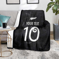 Custom New Zealand Rugby Blanket All Silver Ferns Blacks