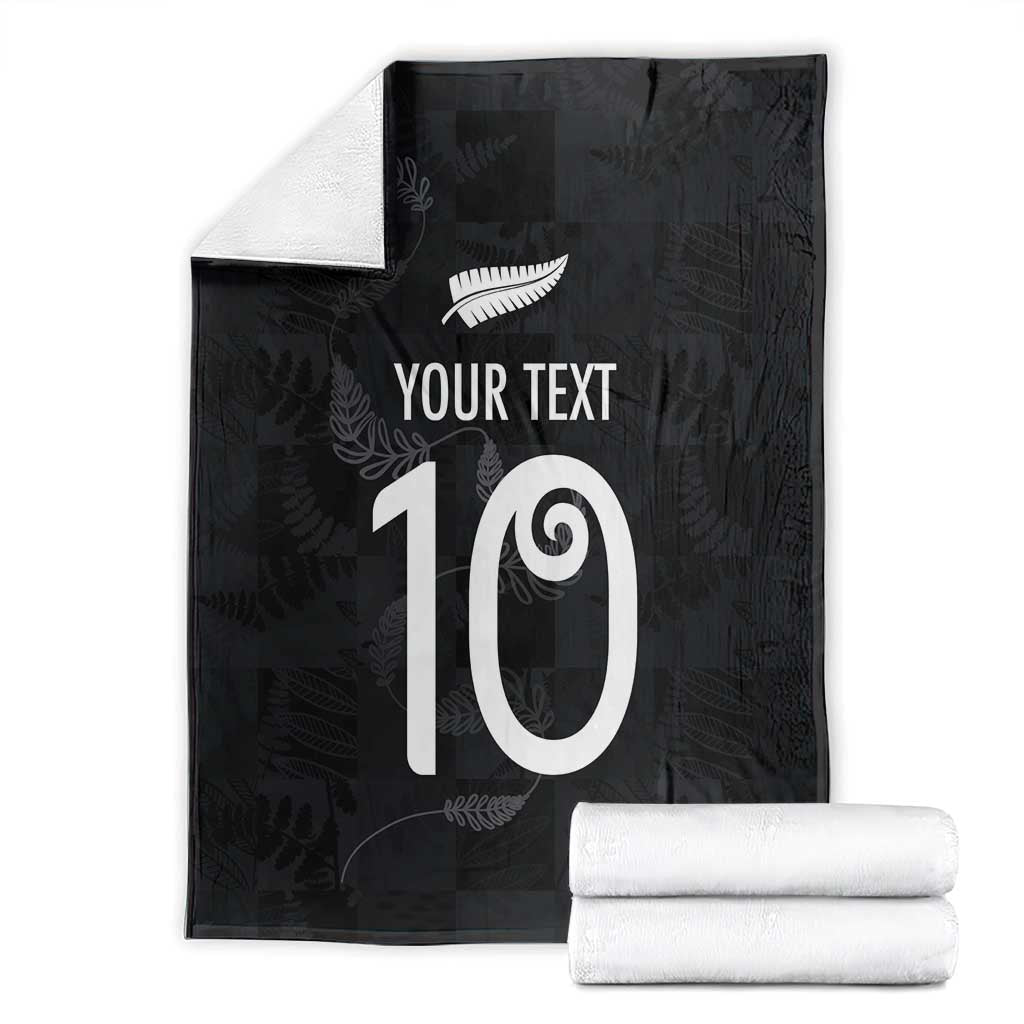 Custom New Zealand Rugby Blanket All Silver Ferns Blacks