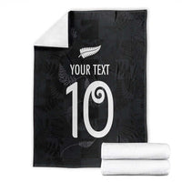 Custom New Zealand Rugby Blanket All Silver Ferns Blacks
