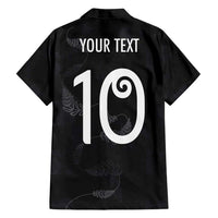 Custom New Zealand Rugby Family Matching Puletasi and Hawaiian Shirt All Silver Ferns Blacks LT03 - Polynesian Pride