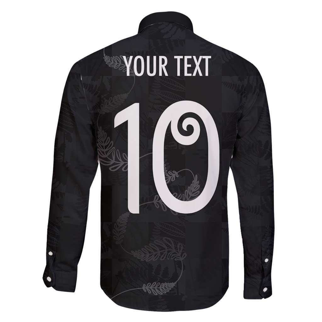 Custom New Zealand Rugby Family Matching Puletasi and Hawaiian Shirt All Silver Ferns Blacks LT03 - Polynesian Pride
