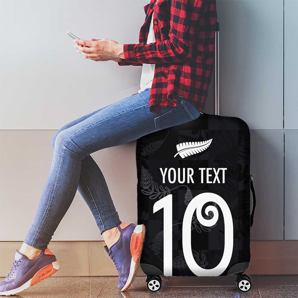 Custom New Zealand Rugby Luggage Cover All Silver Ferns Blacks