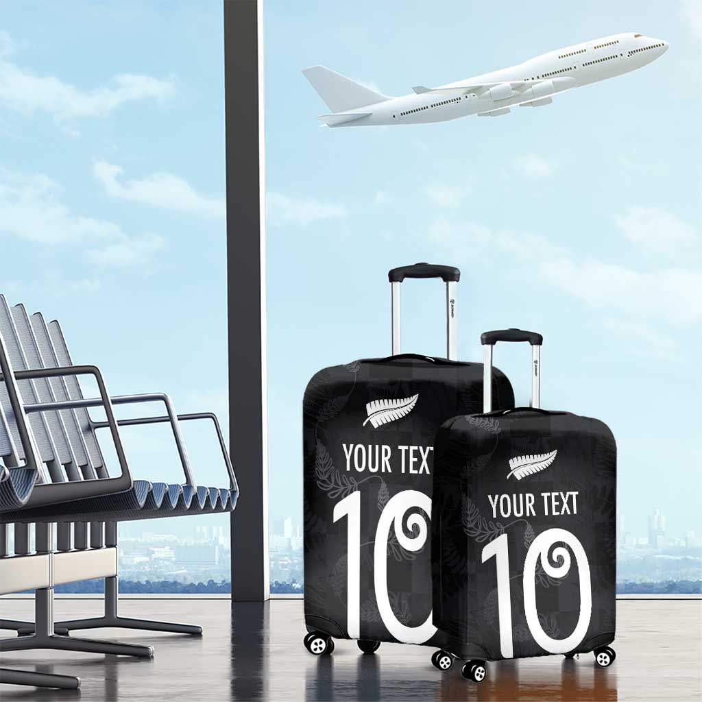 Custom New Zealand Rugby Luggage Cover All Silver Ferns Blacks