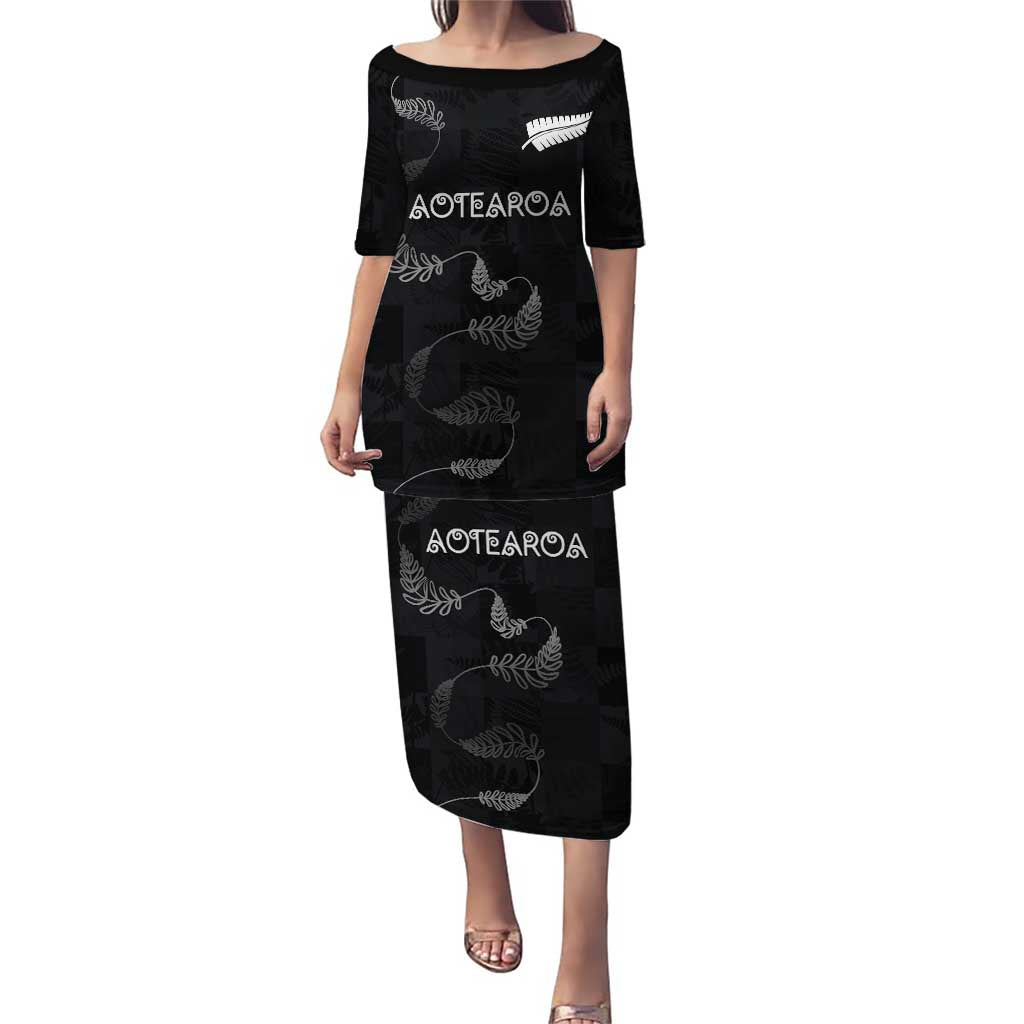 Custom New Zealand Rugby Puletasi All Silver Ferns Blacks