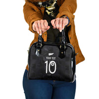 Custom New Zealand Rugby Shoulder Handbag All Silver Ferns Blacks LT03 One Size Black - Polynesian Pride
