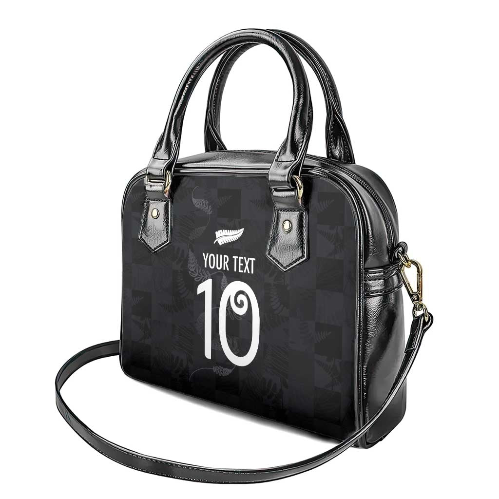Custom New Zealand Rugby Shoulder Handbag All Silver Ferns Blacks LT03 - Polynesian Pride