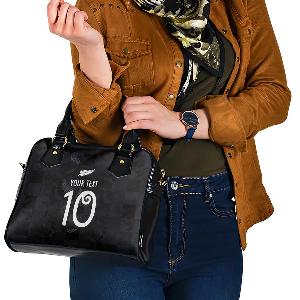 Custom New Zealand Rugby Shoulder Handbag All Silver Ferns Blacks LT03 - Polynesian Pride