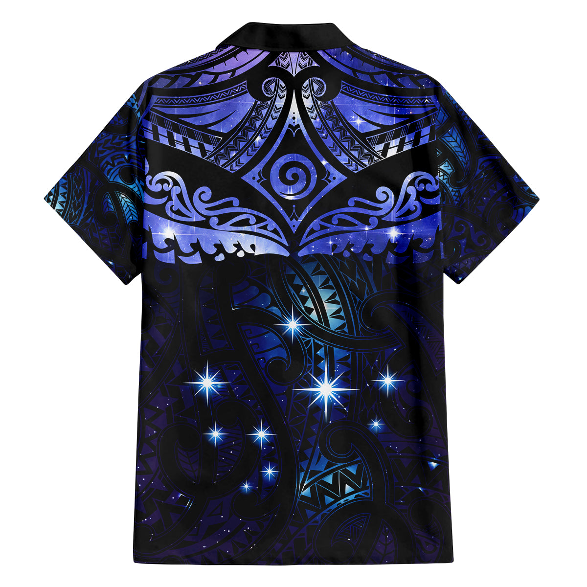 New Zealand Matariki Family Matching Off The Shoulder Long Sleeve Dress and Hawaiian Shirt Maori Pattern and Matariki Sky Night LT03 - Polynesian Pride
