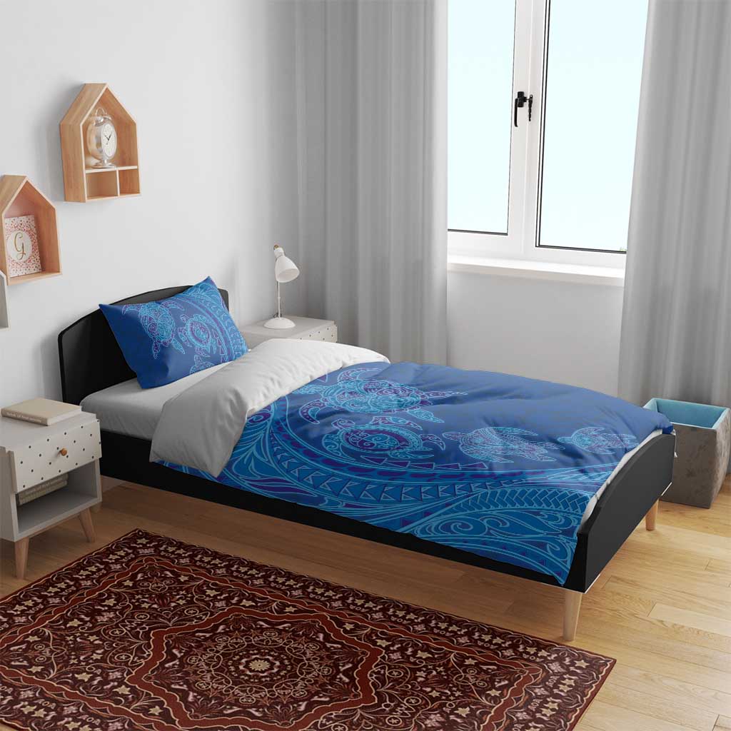 Hawaiian Turtles and Polynesian Art Tattoo Bedding Set Ocean Abyss LT03 - Polynesian Pride