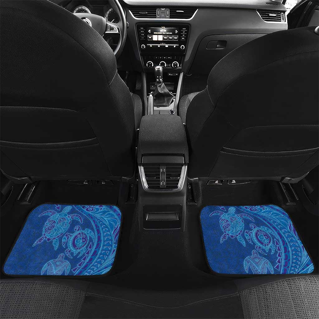Hawaiian Turtles and Polynesian Art Tattoo Car Mats Ocean Abyss