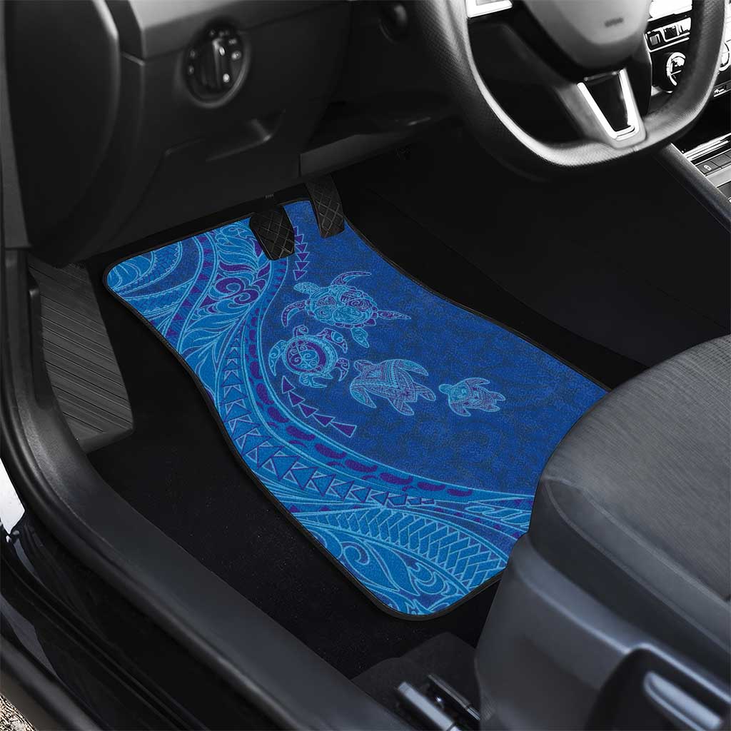 Hawaiian Turtles and Polynesian Art Tattoo Car Mats Ocean Abyss