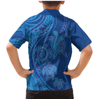 Hawaiian Turtles and Polynesian Art Tattoo Family Matching Mermaid Dress and Hawaiian Shirt Ocean Abyss LT03 - Polynesian Pride