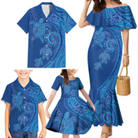 Hawaiian Turtles and Polynesian Art Tattoo Family Matching Mermaid Dress and Hawaiian Shirt Ocean Abyss LT03 - Polynesian Pride