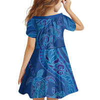 Hawaiian Turtles and Polynesian Art Tattoo Family Matching Off Shoulder Maxi Dress and Hawaiian Shirt Ocean Abyss LT03 - Polynesian Pride