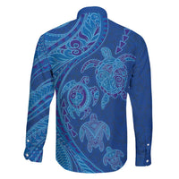 Hawaiian Turtles and Polynesian Art Tattoo Family Matching Summer Maxi Dress and Hawaiian Shirt Ocean Abyss LT03 - Polynesian Pride