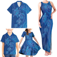Hawaiian Turtles and Polynesian Art Tattoo Family Matching Tank Maxi Dress and Hawaiian Shirt Ocean Abyss LT03 - Polynesian Pride